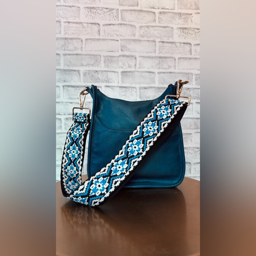 Ah-Dorned Mini Vegan Leather Crossbody Navy Blue
